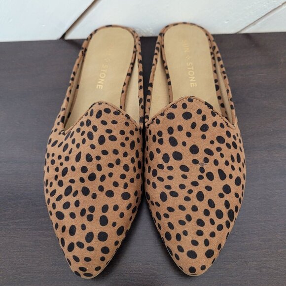 NEW Sun + Stone Ninnaf Womens Size 6 M Leopard Print Slip-On Flats - Picture 4 of 8